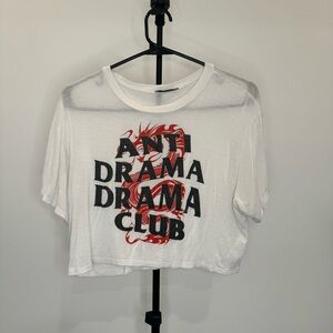 FN | Anti Drama Drama Club Crop Top | Red/White | Size M​